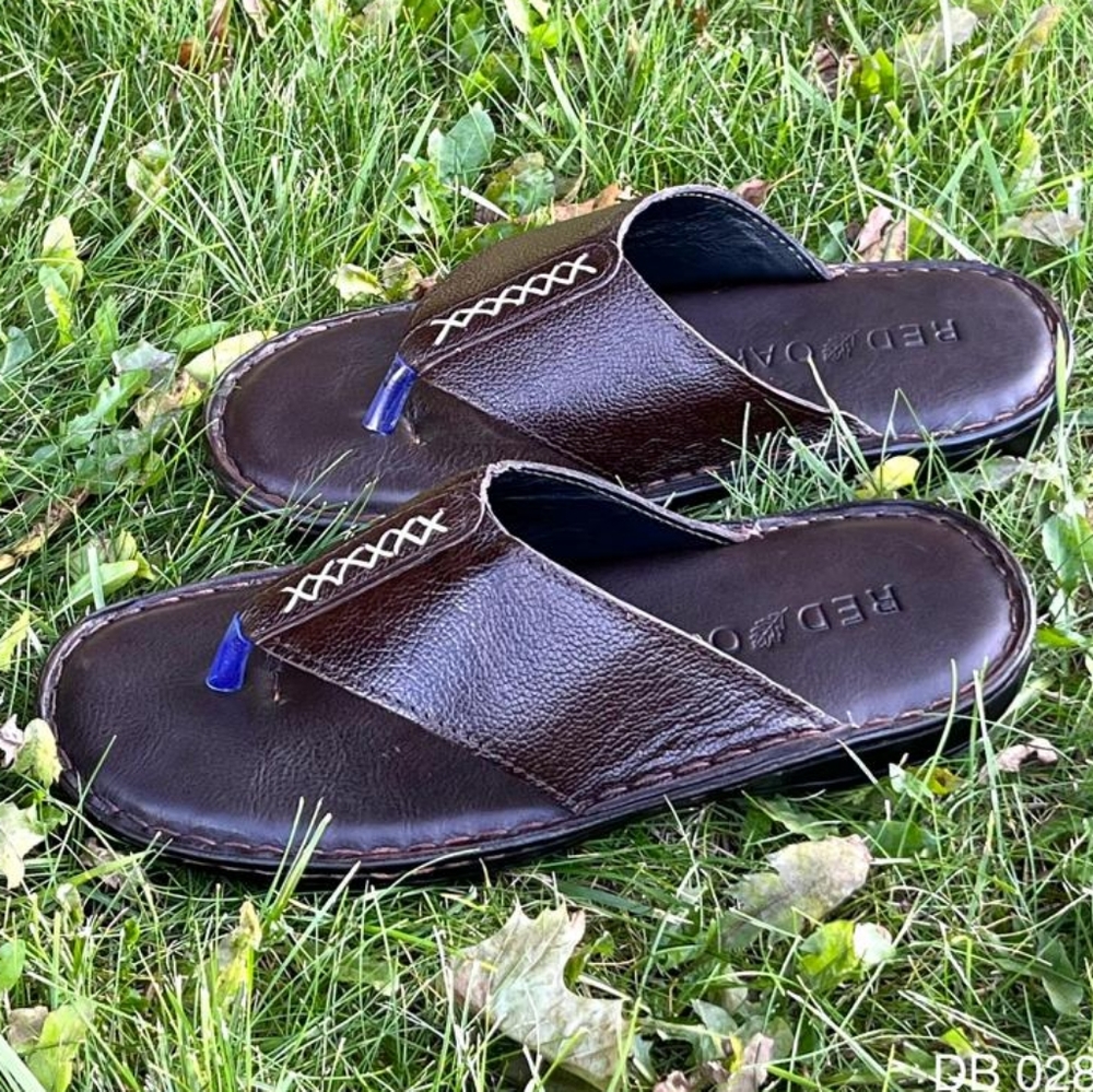Genuine Leather sandals dark brown